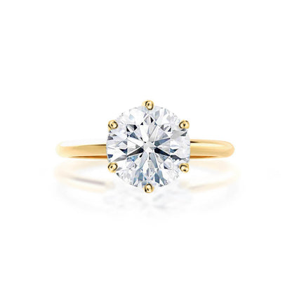 Round Solitaire Lab Grown Diamond Engagement Ring