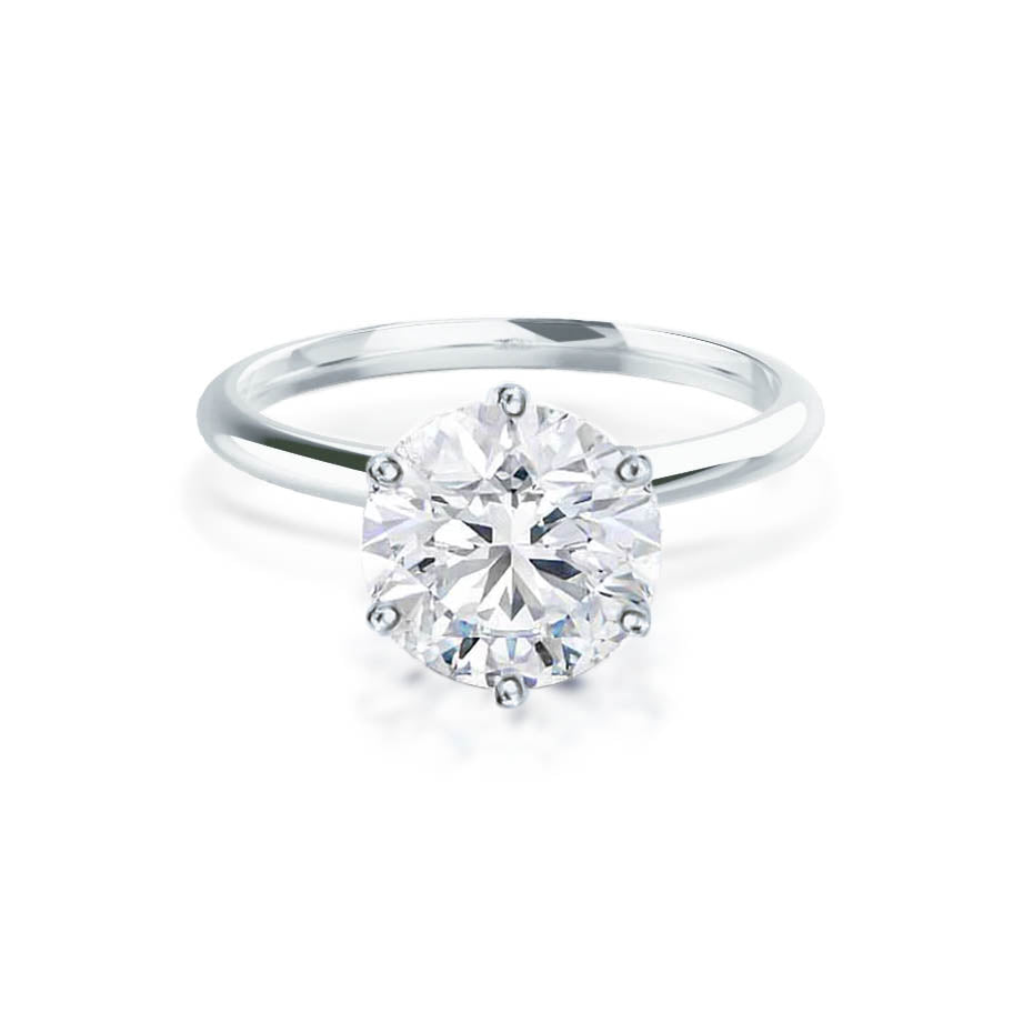 Round Solitaire Lab Grown Diamond Engagement Ring