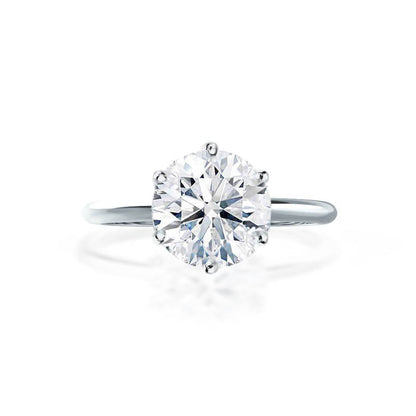 Round Solitaire Lab Grown Diamond Engagement Ring