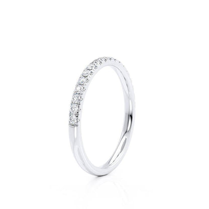 0.21 CT Round Shaped Moissanite Half Eternity Wedding Band 4