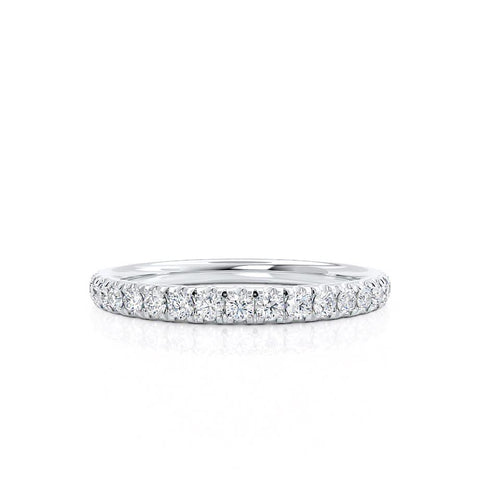 0.21 CT Round Shaped Moissanite Full Eternity Style Wedding Band 3