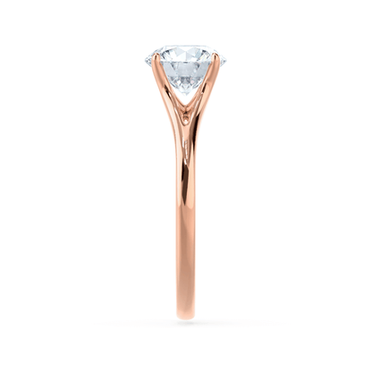 Round Solitaire Lab Grown Diamond Engagement Ring