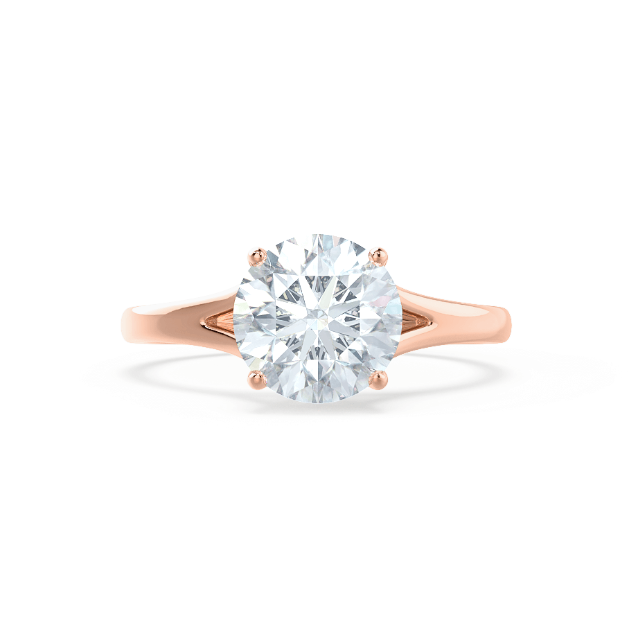 Round Solitaire Lab Grown Diamond Engagement Ring