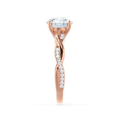 Oval Twisted Pave Lab Grown Diamond Engagement Ring