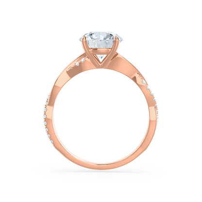 Oval Twisted Pave Lab Grown Diamond Engagement Ring