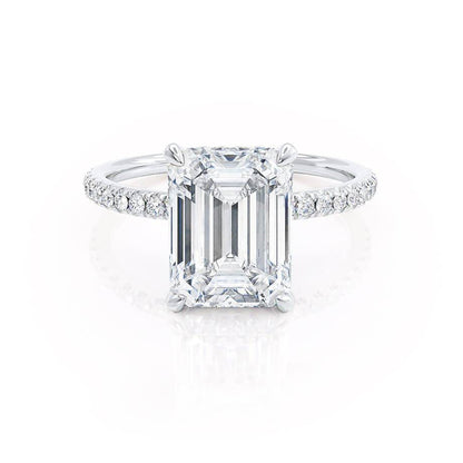 Emerald Pave Lab Grown Diamond Engagement Ring