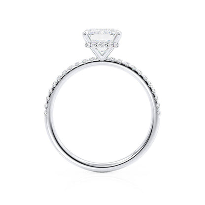 Emerald Pave Lab Grown Diamond Engagement Ring