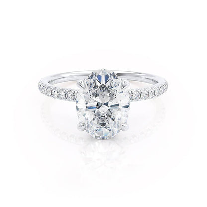 Oval Pave Lab Grown Diamond Engagement Ring