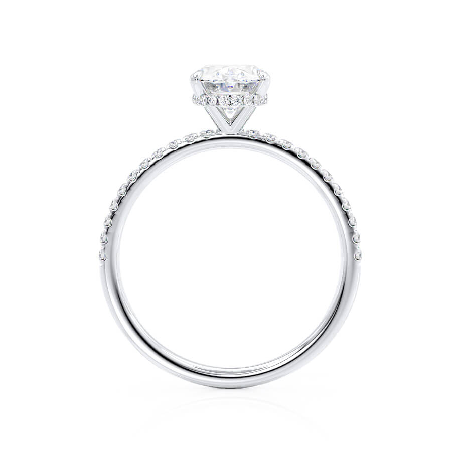 Oval Pave Lab Grown Diamond Engagement Ring