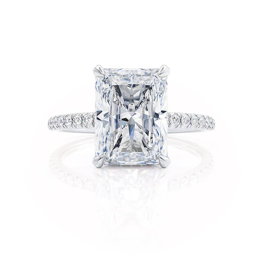 Radiant Pave Lab Grown Diamond Engagement Ring