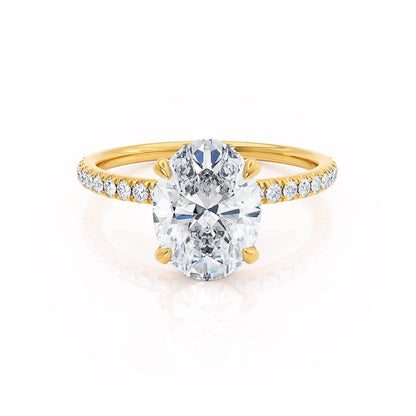 Oval Pave Lab Grown Diamond Engagement Ring