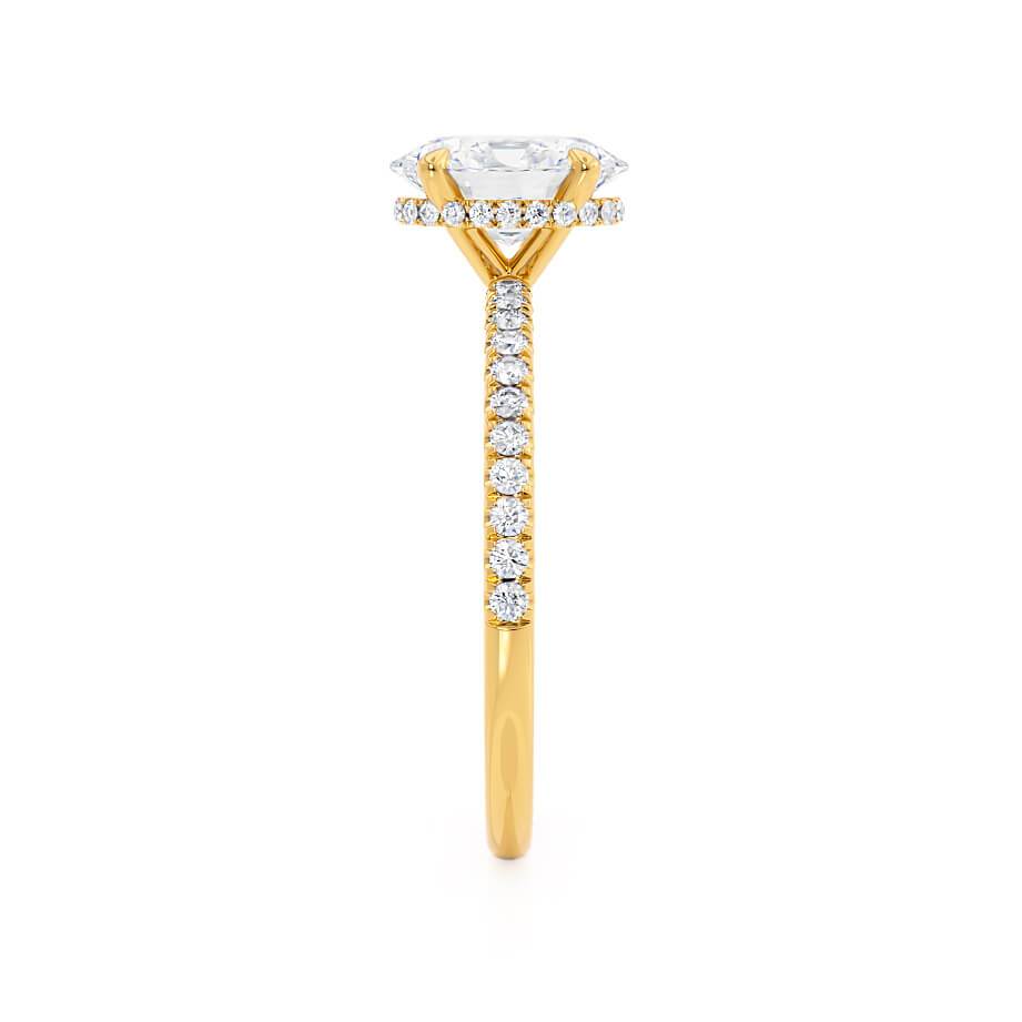 Oval Pave Lab Grown Diamond Engagement Ring