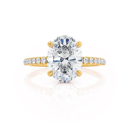 Oval Pave Lab Grown Diamond Engagement Ring