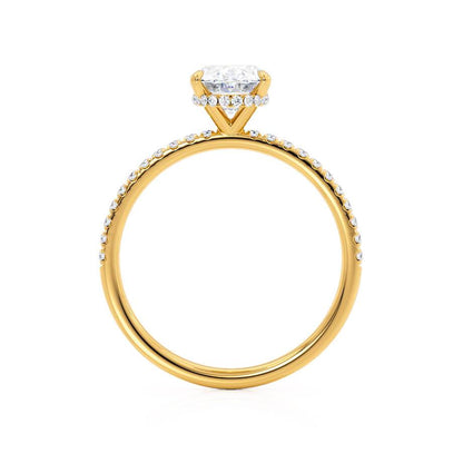 Oval Pave Lab Grown Diamond Engagement Ring