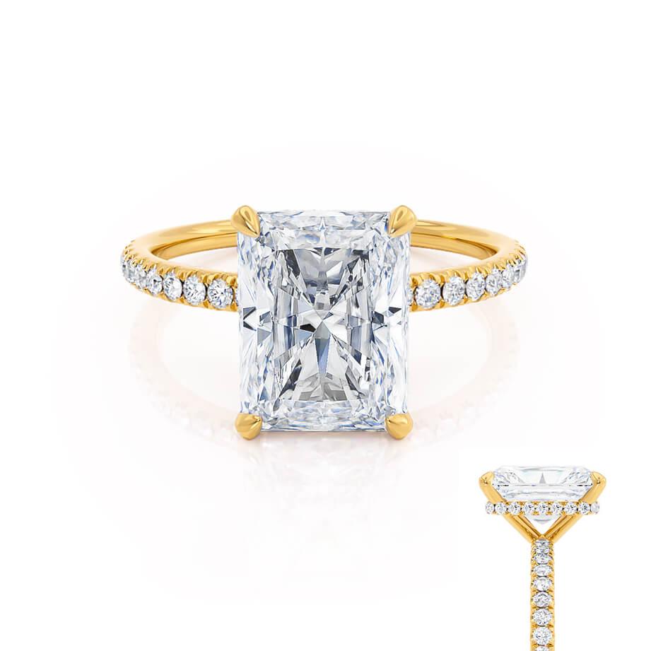 Radiant Pave Lab Grown Diamond Engagement Ring