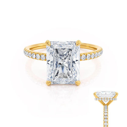 Radiant Pave Lab Grown Diamond Engagement Ring