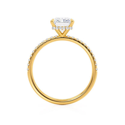 Radiant Pave Lab Grown Diamond Engagement Ring