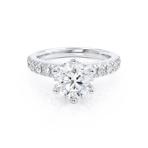 1.90 CT Round Shaped Solitaire Moissanite Engagement Ring 3