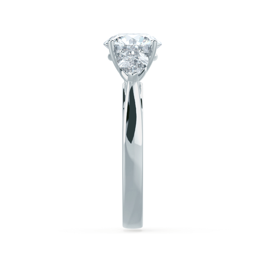 Round Three Stone Lab Grown Diamond Engagement Ring