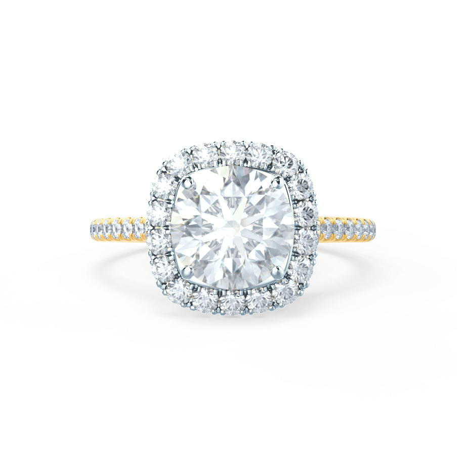 1.0 CT Round Shaped Moissanite Halo Style Engagement Ring 3