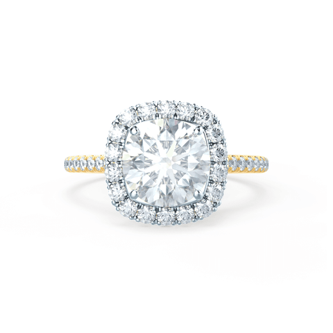 1.0 CT Round Shaped Moissanite Halo Style Engagement Ring 3