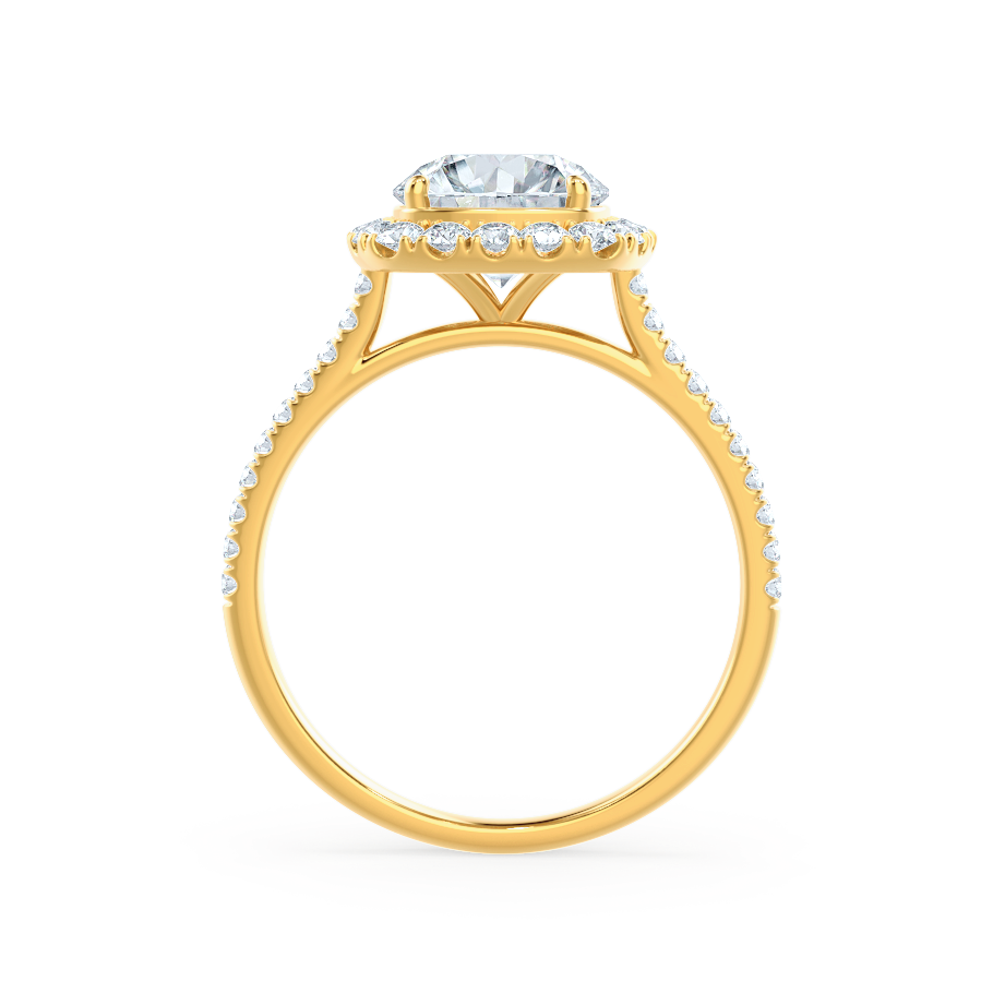 1.0 CT Round Shaped Moissanite Halo Style Engagement Ring 4