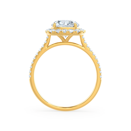 1.0 CT Round Shaped Moissanite Halo Style Engagement Ring 4