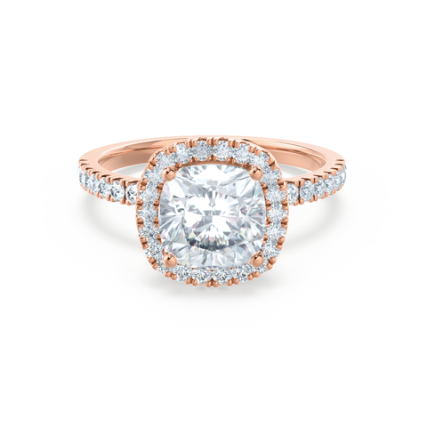 1.30 CT Cushion Shaped Moissanite Halo Style Engagement Ring 4