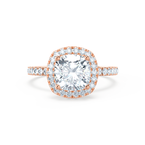 1.30 CT Cushion Shaped Moissanite Halo Style Engagement Ring 5