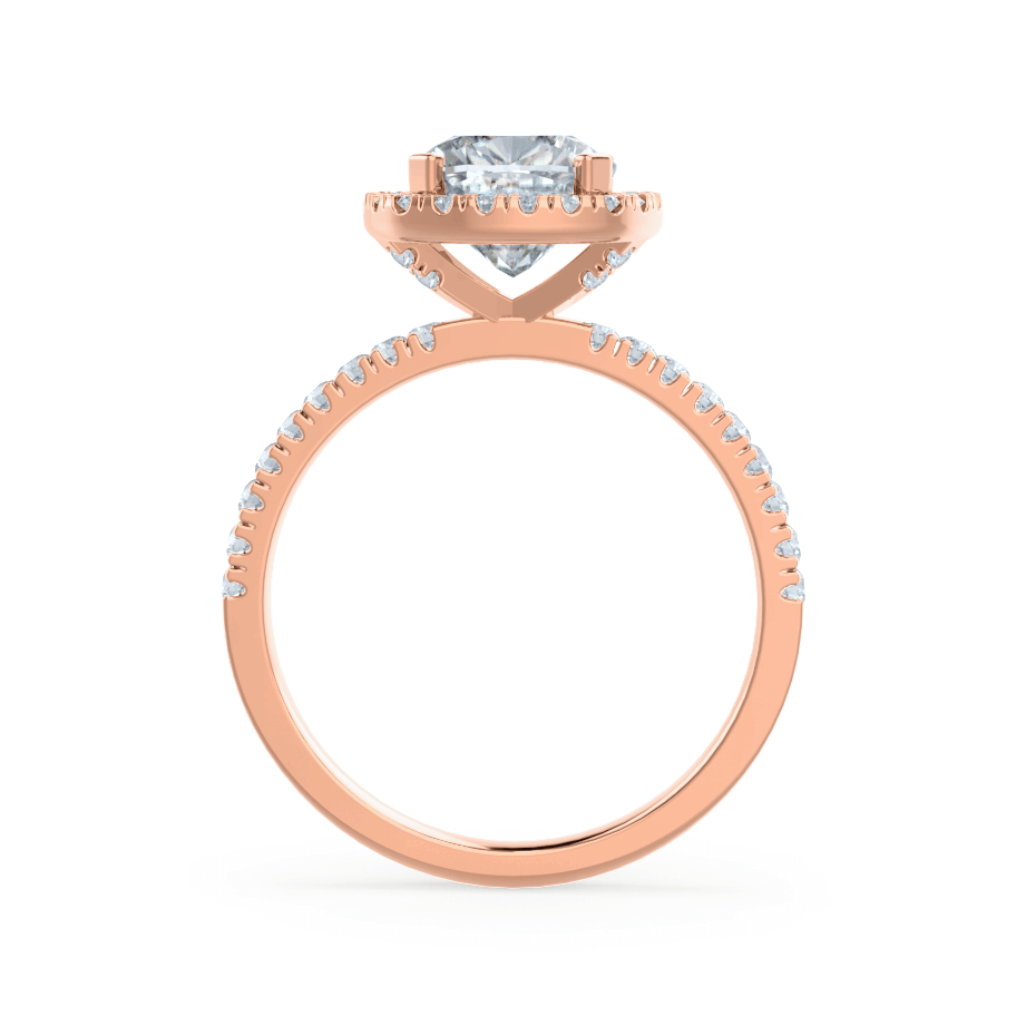 Cushion Halo & Pave Lab Grown Diamond Engagement Ring