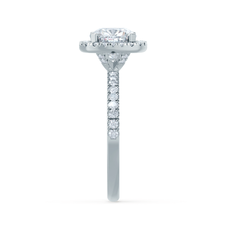 Cushion Halo & Pave Lab Grown Diamond Engagement Ring