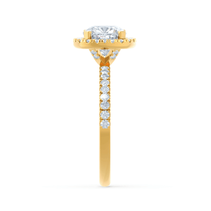 Cushion Halo & Pave Lab Grown Diamond Engagement Ring