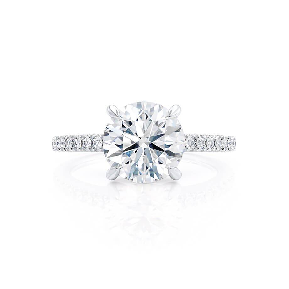 1.5 CT Round Shaped Moissanite Solitaire Engagement Ring 3
