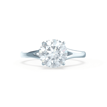 0.50 CT Round Shaped Moissanite Solitaire Engagement Ring 6