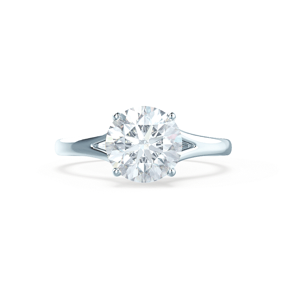 Round Solitaire Lab Grown Diamond Engagement Ring