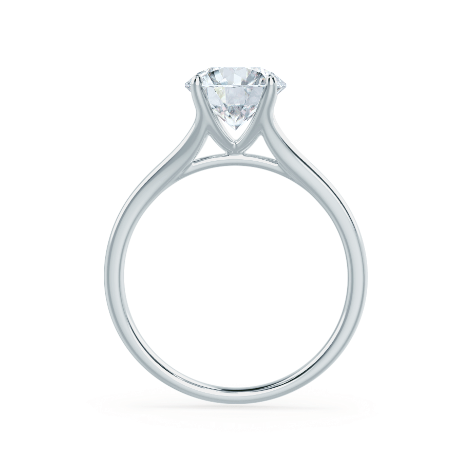 0.50 CT Round Shaped Moissanite Solitaire Style Engagement Ring 6