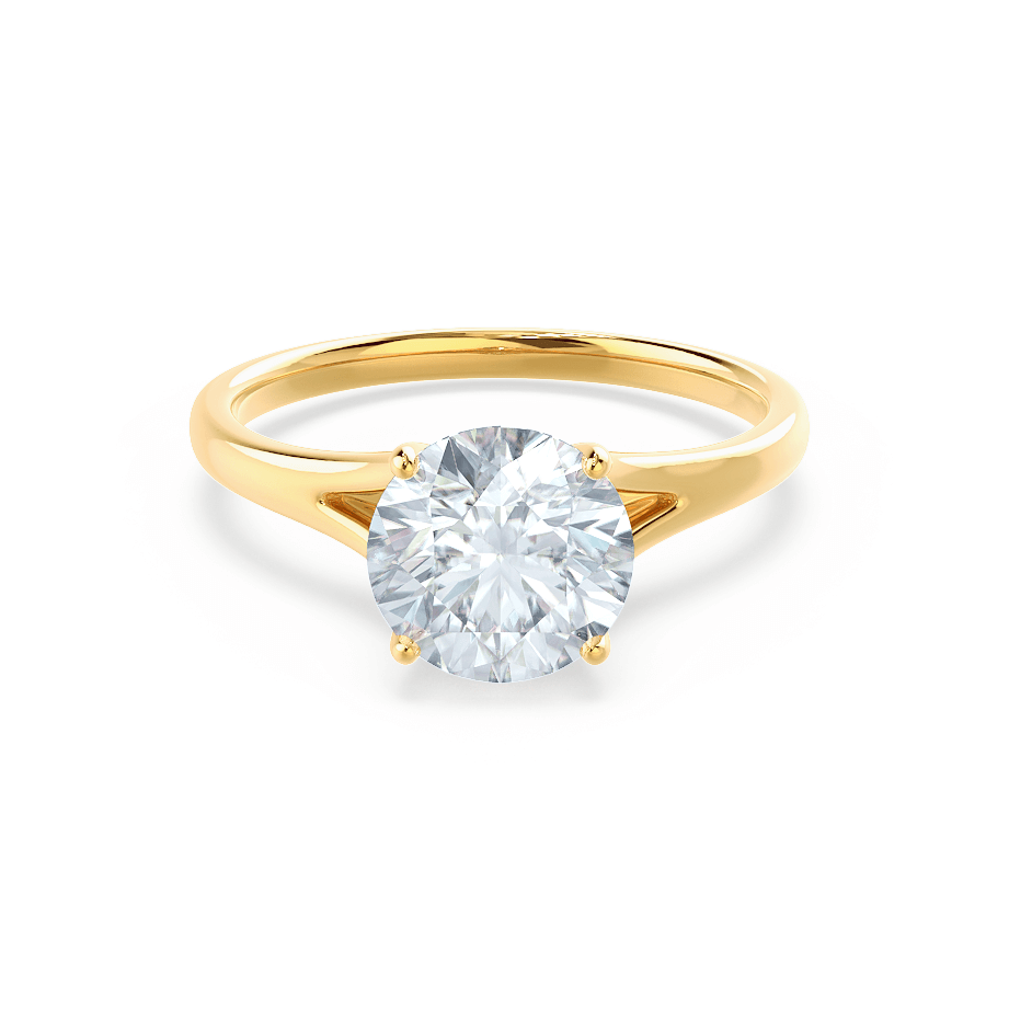 Round Solitaire Lab Grown Diamond Engagement Ring
