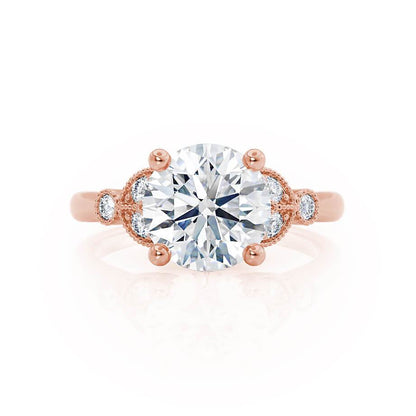 Round Cluster Lab Grown Diamond Engagement Ring