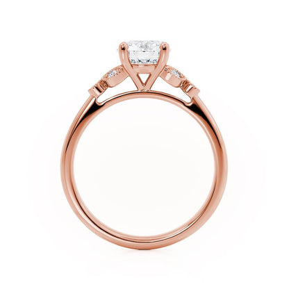 1.5 CT Round Shaped Moissanite Cluster Style Engagement Ring 5