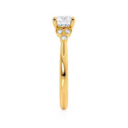 Round Cluster Lab Grown Diamond Engagement Ring