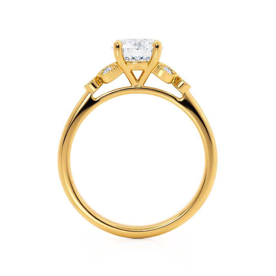 Round Cluster Lab Grown Diamond Engagement Ring