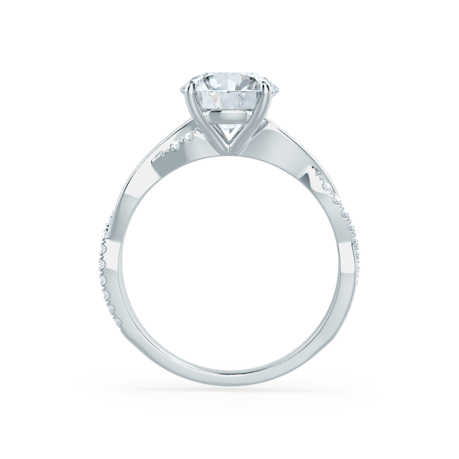 Oval Twisted Pave Lab Grown Diamond Engagement Ring