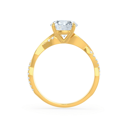 1.0 CT Round Shaped Moissanite Solitaire Twisted Style Engagement Ring 4