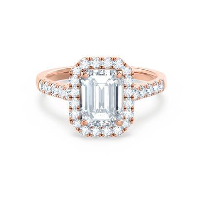 Emerald Halo & Pave Lab Grown Diamond Engagement Ring