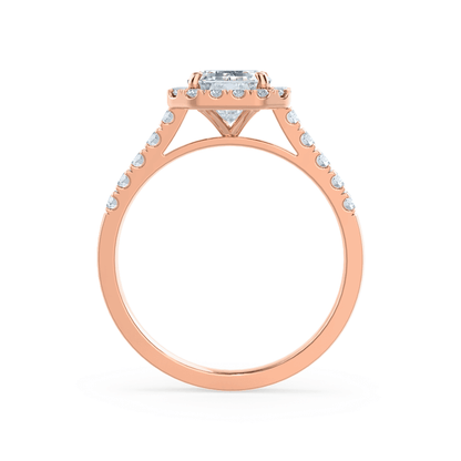 Emerald Halo & Pave Lab Grown Diamond Engagement Ring
