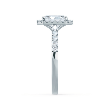 Radiant Halo & Pave Lab Grown Diamond Engagement Ring