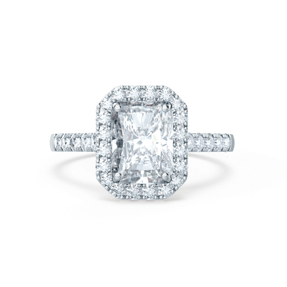 Radiant Halo & Pave Lab Grown Diamond Engagement Ring