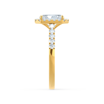 0.70 CT Radiant Shaped Moissanite Halo Style Engagement Ring 3