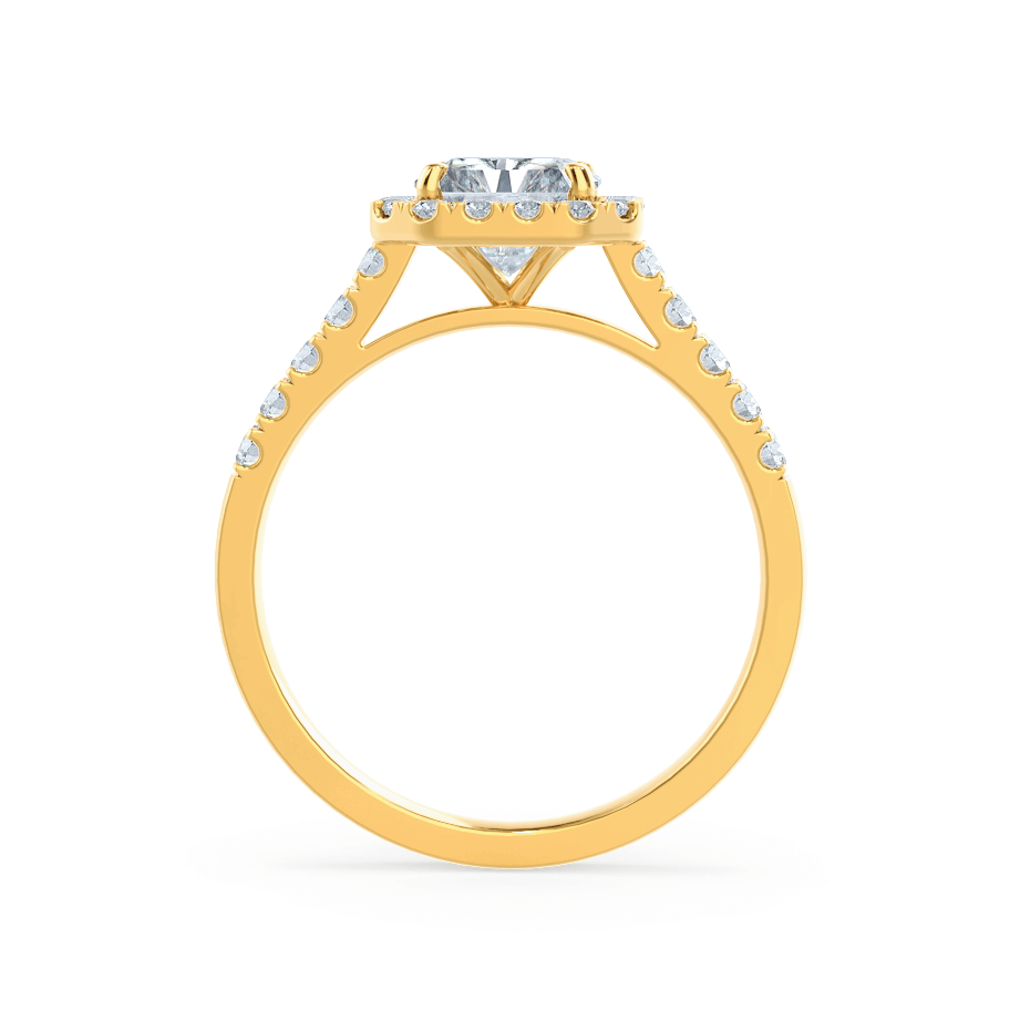 0.70 CT Radiant Shaped Moissanite Halo Style Engagement Ring 5