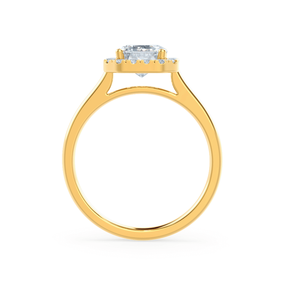 1.75 CT Emerald Shaped Moissanite Halo Style Engagement Ring 3